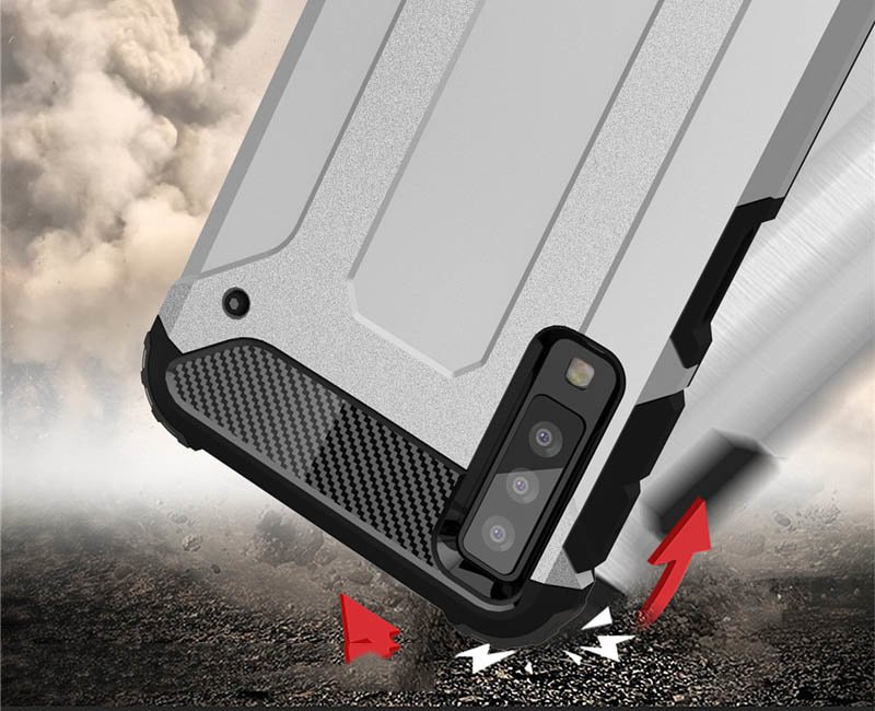 Pokrowiec Hybrid Armor pancerny niebieski Samsung Galaxy A7 (2018) / 4