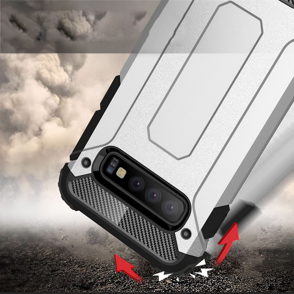 Pokrowiec Hybrid Armor pancerny niebieski Samsung Galaxy S10 Plus / 3