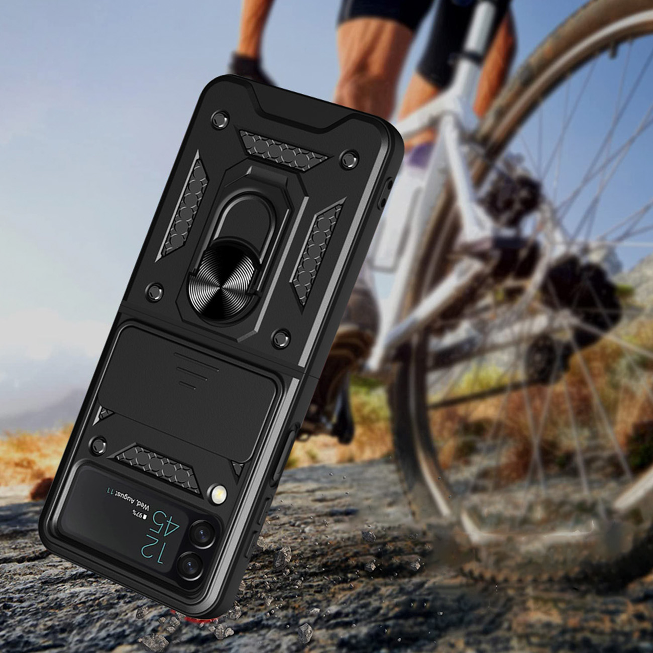 Pokrowiec Hybrid Armor pancerny niebieski Samsung Z Flip 4 / 3 Pokrowiec Hybrid Armor pancerny niebieski Samsung Z Flip 4 / 3