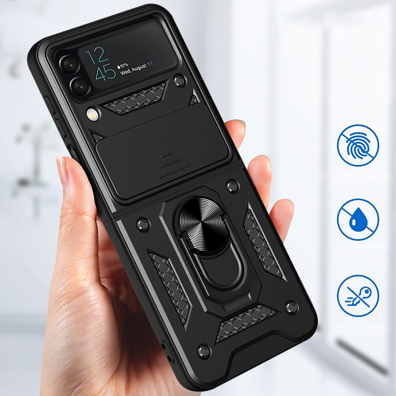 Pokrowiec Hybrid Armor pancerny niebieski Samsung Z Flip 4 / 6 Pokrowiec Hybrid Armor pancerny niebieski Samsung Z Flip 4 / 6