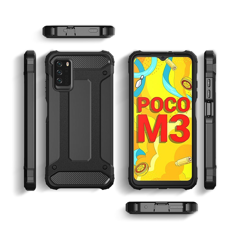 Pokrowiec Hybrid Armor pancerny niebieski Xiaomi Redmi 9T / 8