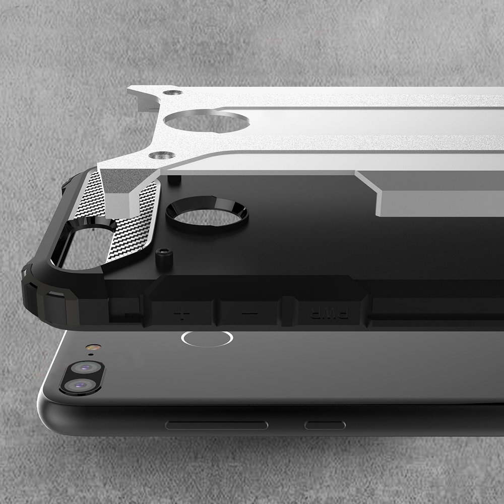 Pokrowiec Hybrid Armor pancerny srebrny Honor 9 Lite / 3