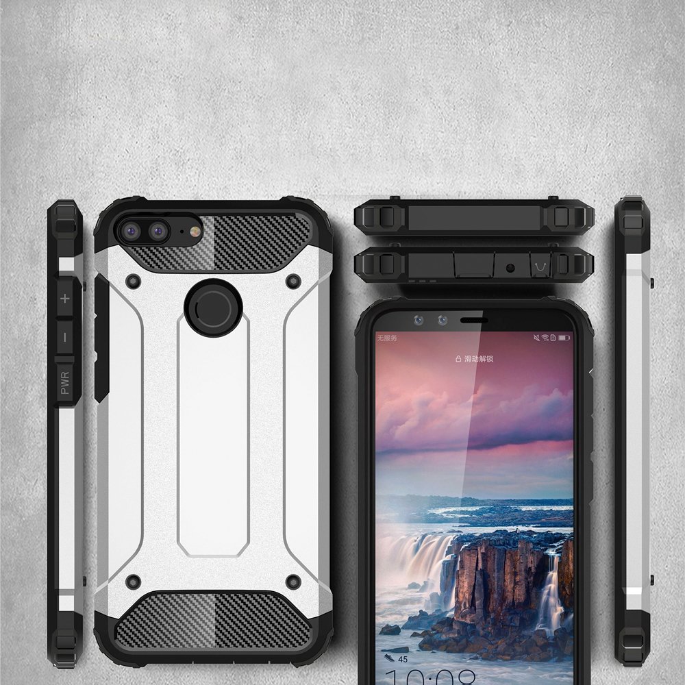 Pokrowiec Hybrid Armor pancerny srebrny Honor 9 Lite / 4