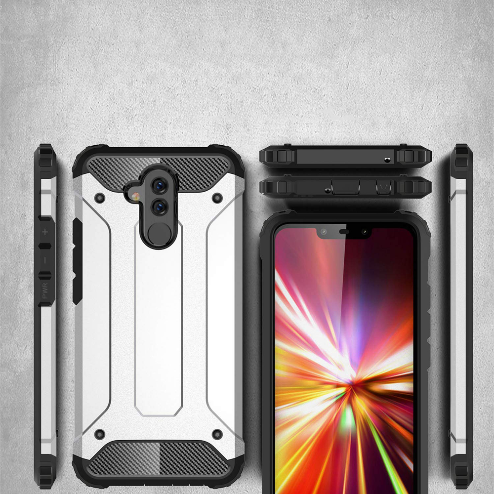 Pokrowiec Hybrid Armor pancerny srebrny Huawei Mate 20 Lite / 3