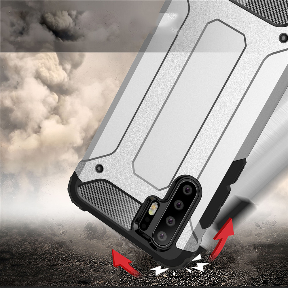 Pokrowiec Hybrid Armor pancerny srebrny Huawei P30 Pro / 4 Pokrowiec Hybrid Armor pancerny srebrny Huawei P30 Pro / 4