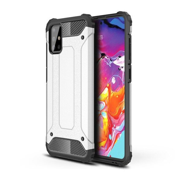 Pokrowiec Hybrid Armor pancerny srebrny Samsung Galaxy A71 4G Pokrowiec Hybrid Armor pancerny srebrny Samsung Galaxy A71 4G
