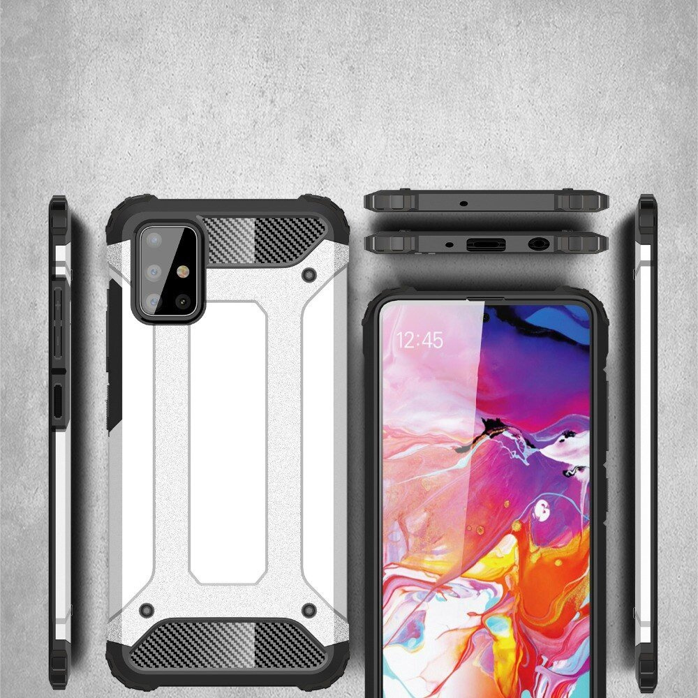 Pokrowiec Hybrid Armor pancerny srebrny Samsung Galaxy A71 4G / 2 Pokrowiec Hybrid Armor pancerny srebrny Samsung Galaxy A71 4G / 2