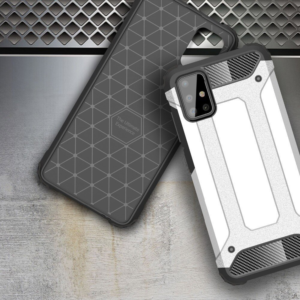 Pokrowiec Hybrid Armor pancerny srebrny Samsung Galaxy A71 4G / 4 Pokrowiec Hybrid Armor pancerny srebrny Samsung Galaxy A71 4G / 4