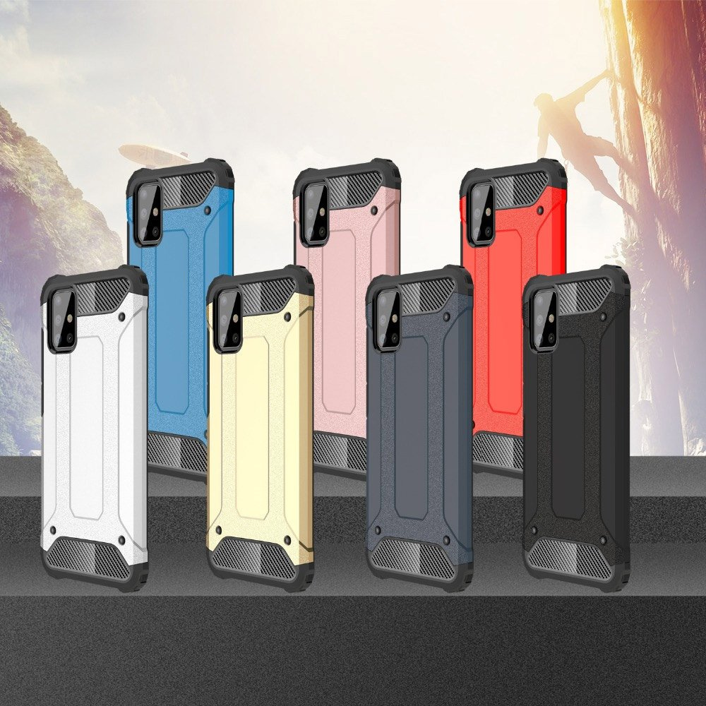 Pokrowiec Hybrid Armor pancerny srebrny Samsung Galaxy A71 4G / 8 Pokrowiec Hybrid Armor pancerny srebrny Samsung Galaxy A71 4G / 8