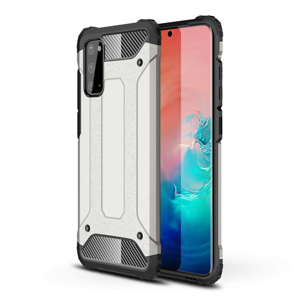 Pokrowiec Hybrid Armor pancerny srebrny Samsung Galaxy A41