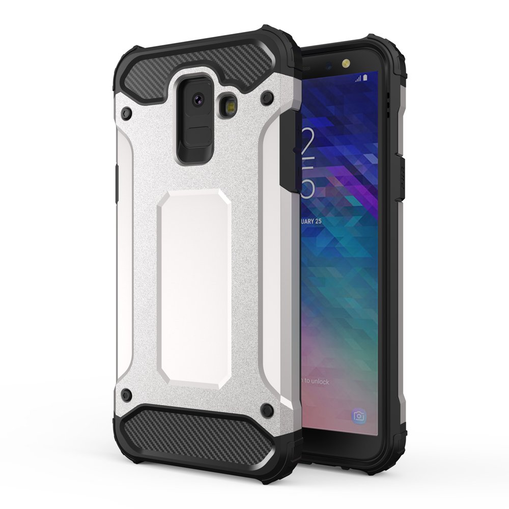 Pokrowiec Hybrid Armor pancerny srebrny Samsung Galaxy A6 (2018)