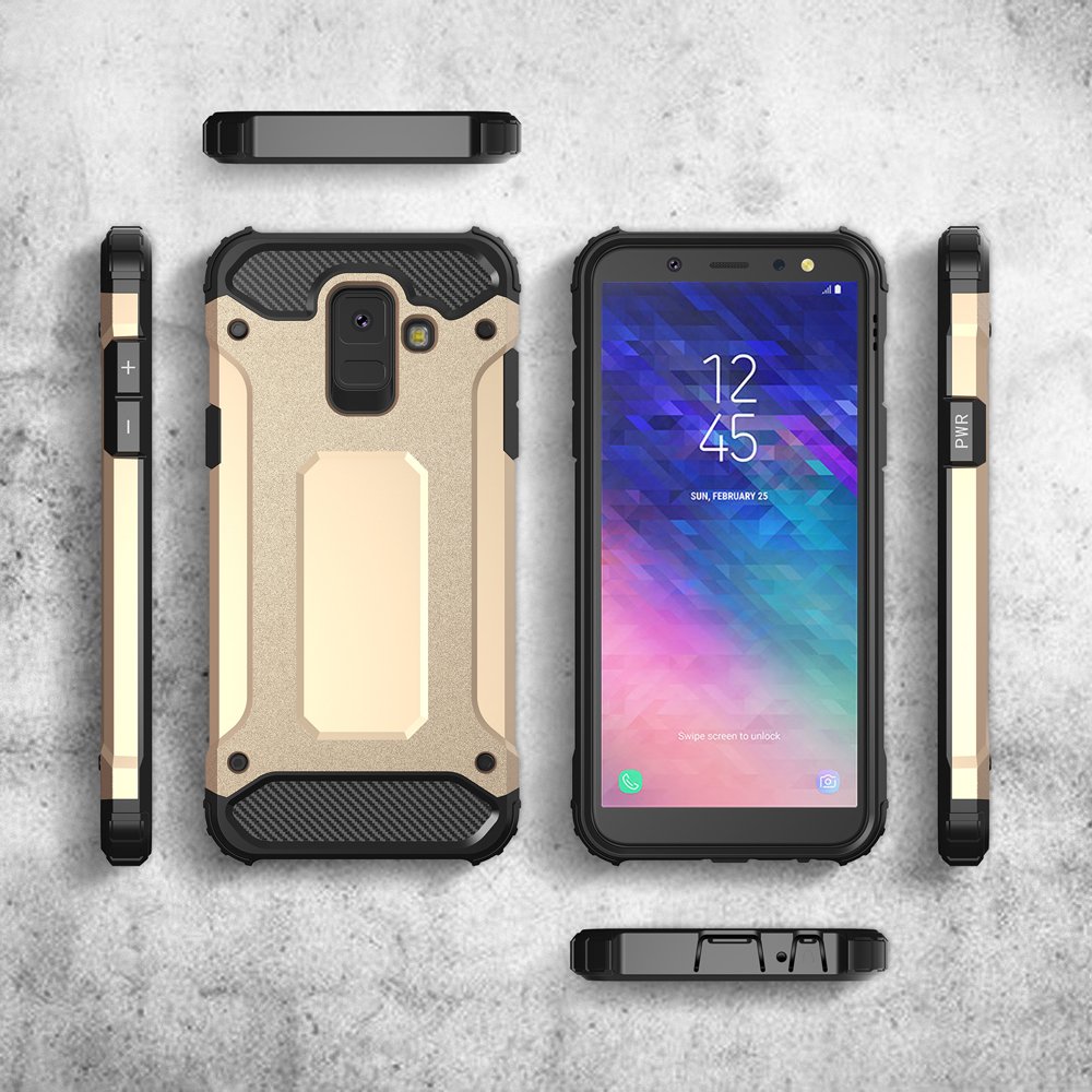 Pokrowiec Hybrid Armor pancerny srebrny Samsung Galaxy A6 (2018) / 6