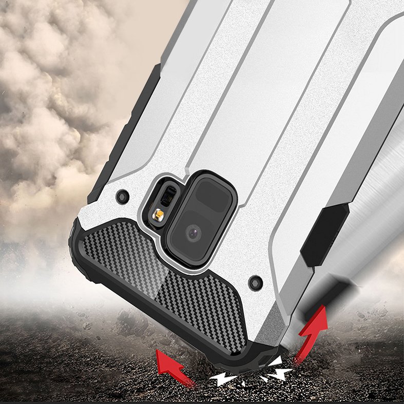 Pokrowiec Hybrid Armor pancerny srebrny Samsung Galaxy S9 / 2