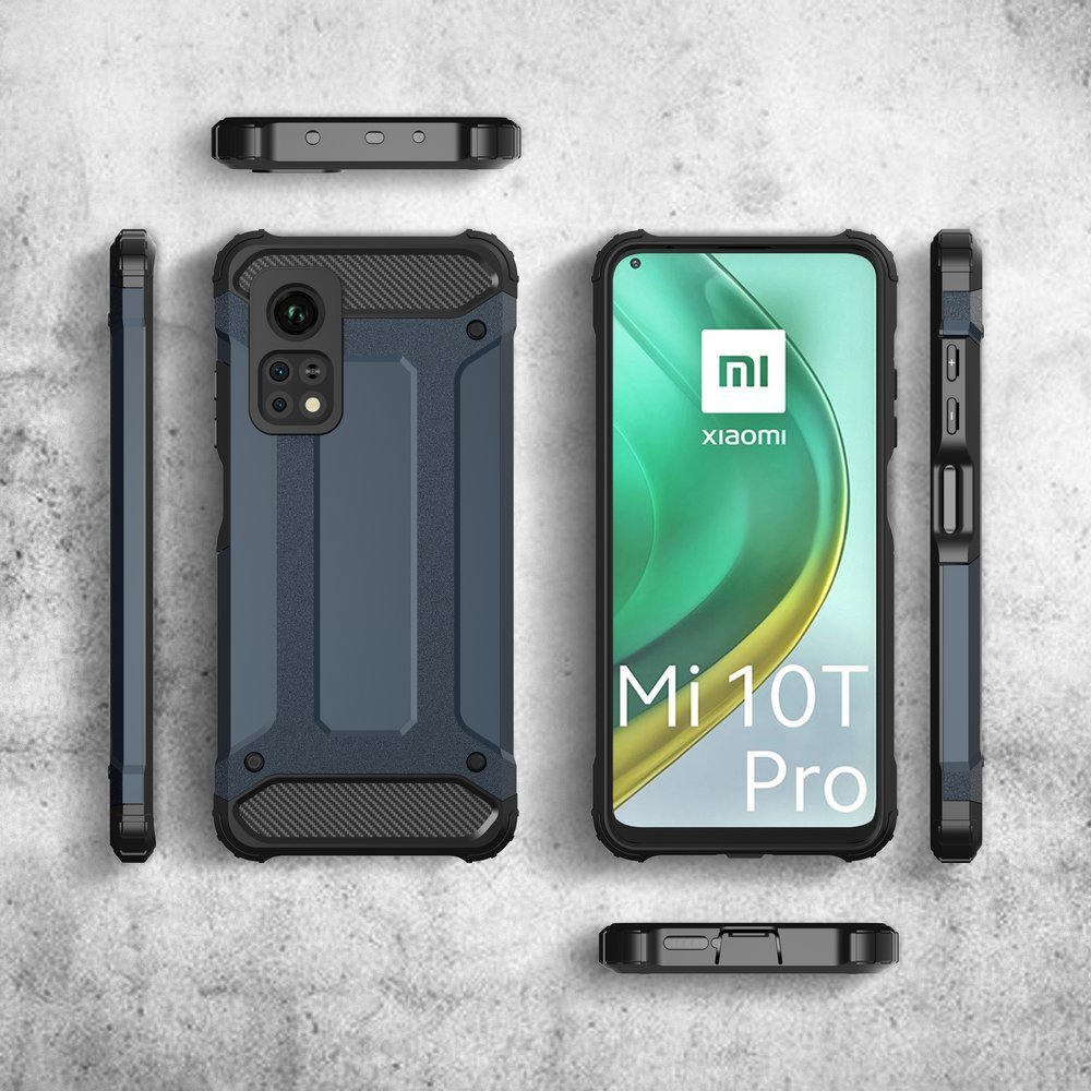 Pokrowiec Hybrid Armor pancerny srebrny Xiaomi Mi 10T Pro / 2