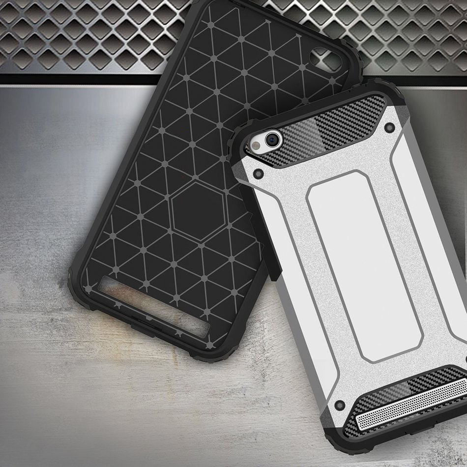 Pokrowiec Hybrid Armor pancerny srebrny Xiaomi Redmi 5A / 5
