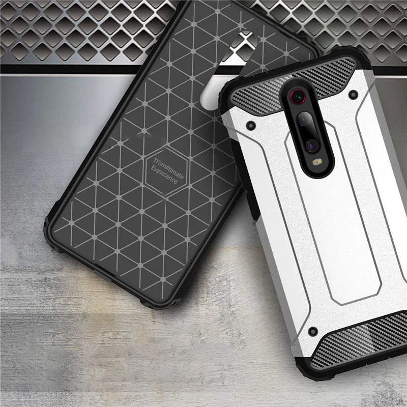 Pokrowiec Hybrid Armor pancerny srebrny Xiaomi Redmi 8 / 7