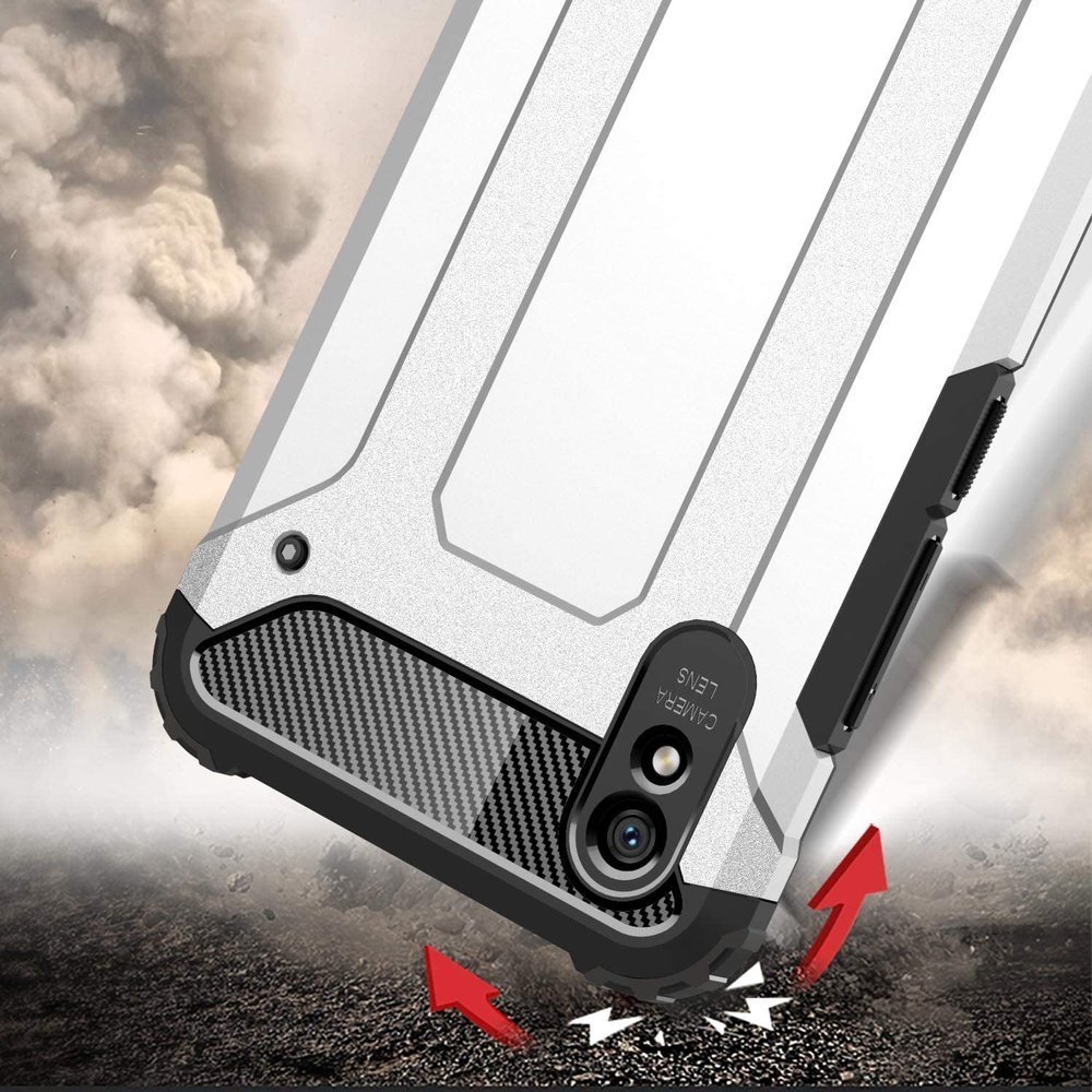 Pokrowiec Hybrid Armor pancerny srebrny Xiaomi Redmi 9A / 5