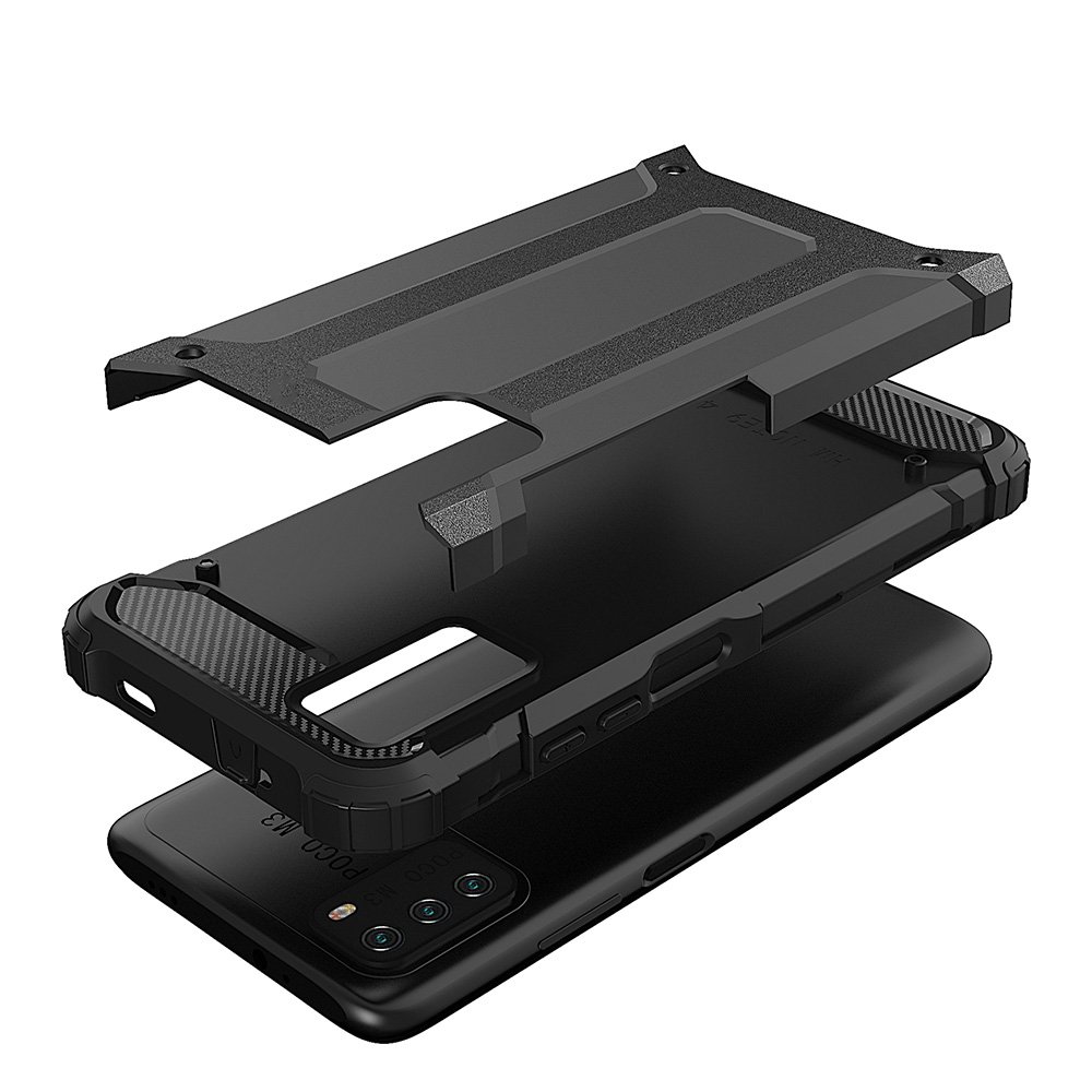 Pokrowiec Hybrid Armor pancerny srebrny Xiaomi Redmi 9T / 5