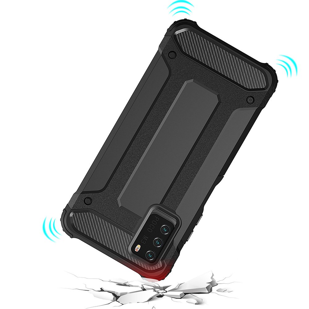 Pokrowiec Hybrid Armor pancerny srebrny Xiaomi Redmi 9T / 6