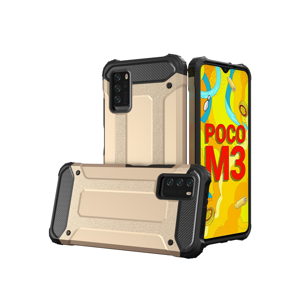 Pokrowiec Hybrid Armor pancerny z�oty Xiaomi POCO M3 Pro