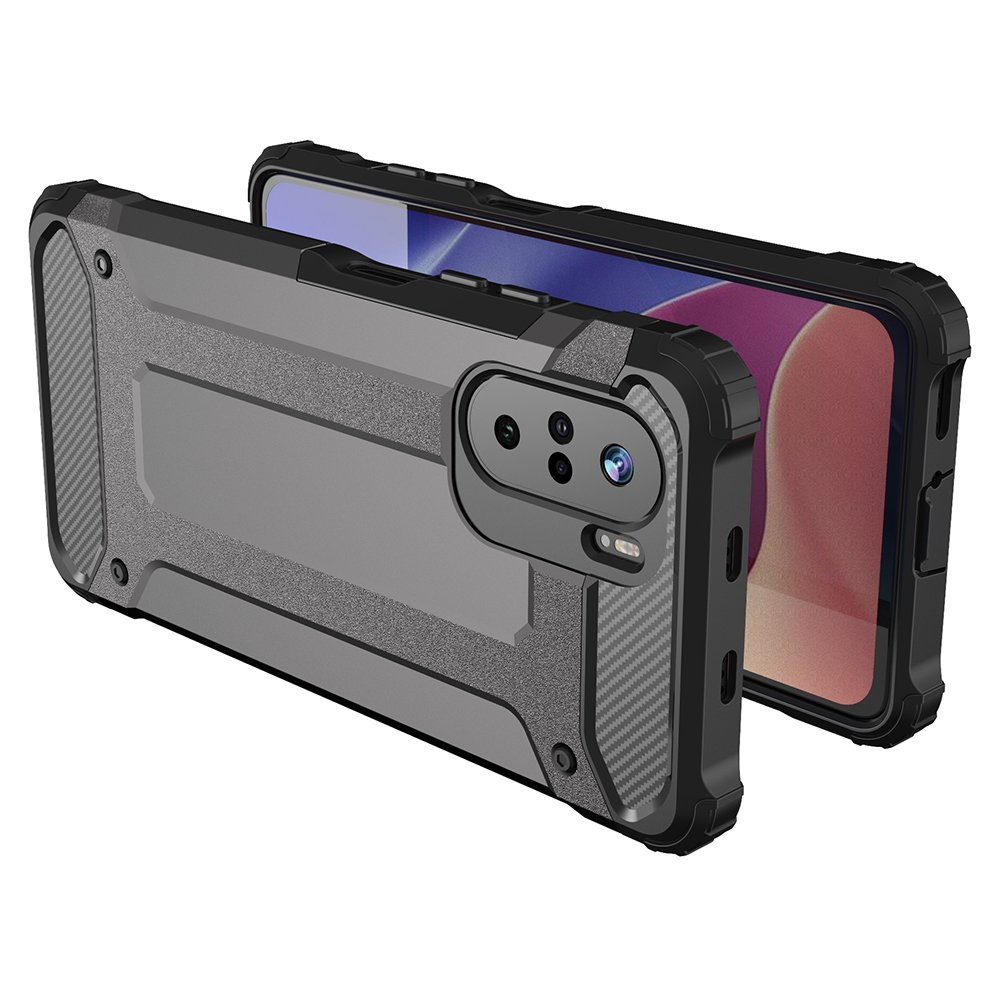 Pokrowiec Hybrid Armor pancerny złoty Xiaomi Redmi K40 Pro Plus / 3 Pokrowiec Hybrid Armor pancerny złoty Xiaomi Redmi K40 Pro Plus / 3