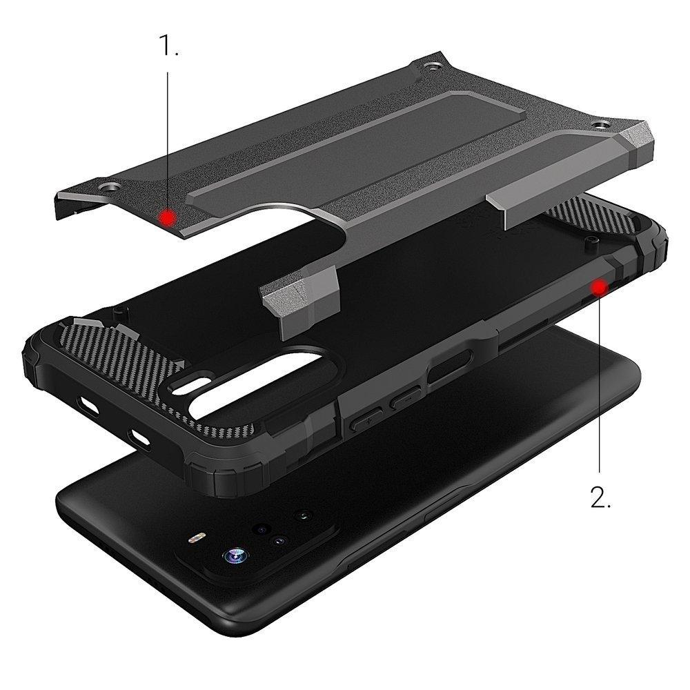 Pokrowiec Hybrid Armor pancerny złoty Xiaomi Redmi K40 Pro Plus / 7 Pokrowiec Hybrid Armor pancerny złoty Xiaomi Redmi K40 Pro Plus / 7