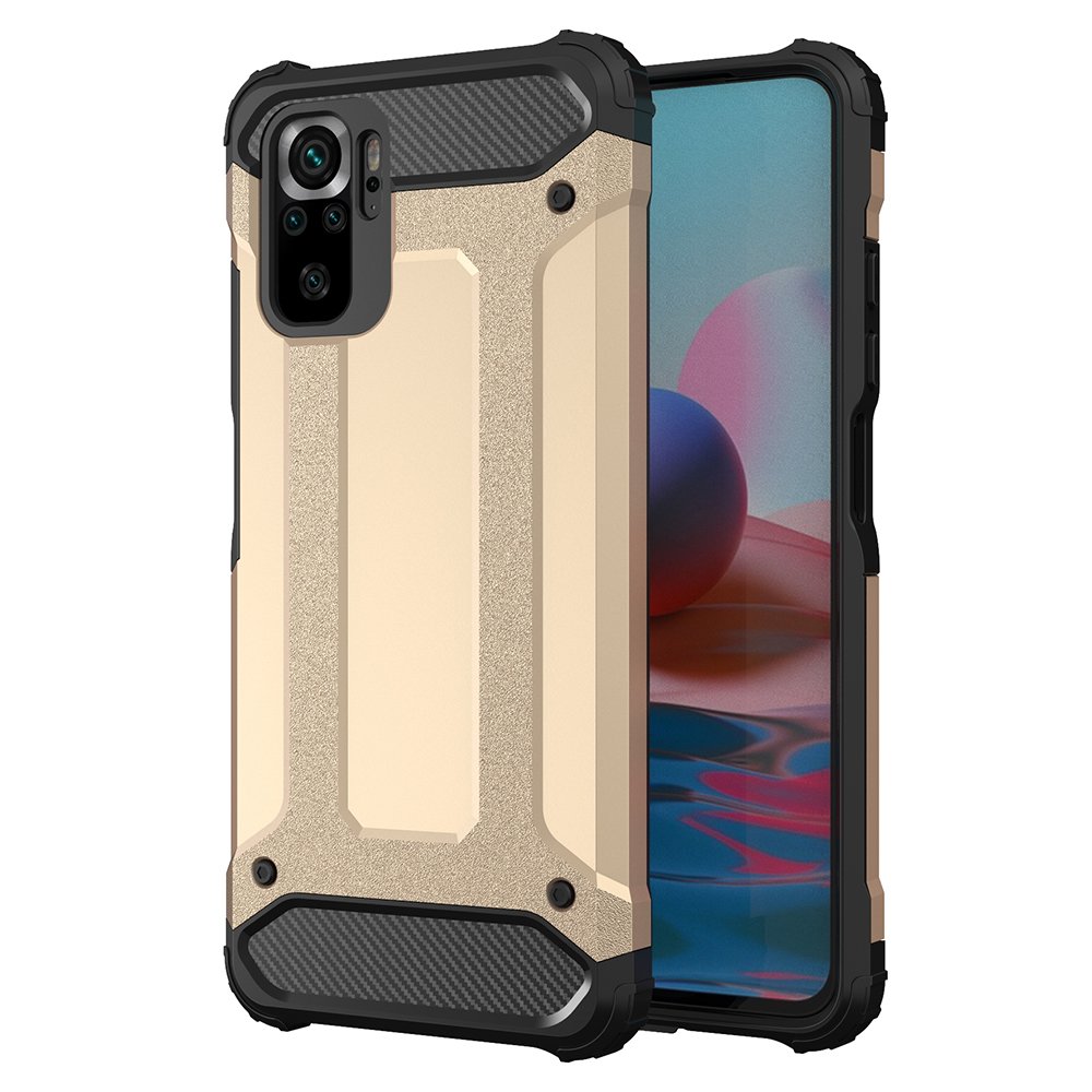 Pokrowiec Hybrid Armor pancerny z�oty Xiaomi Redmi Note 10