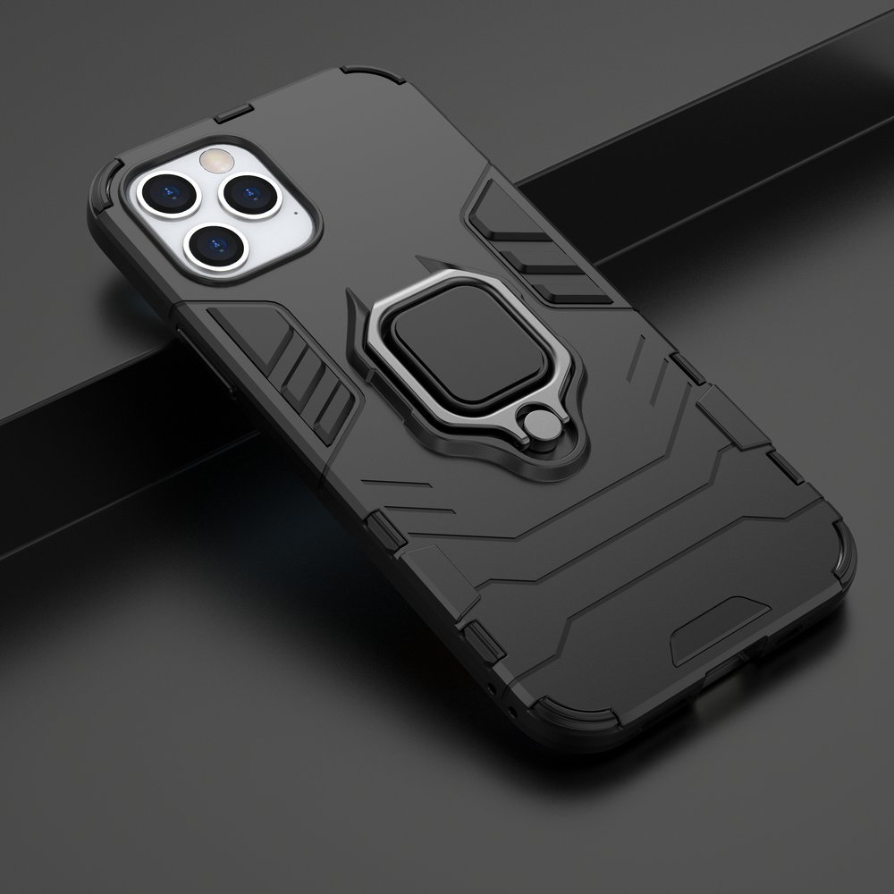 Pokrowiec hybrydowy Ring Armor pancerny czarny Apple iPhone 12 Pro / 6