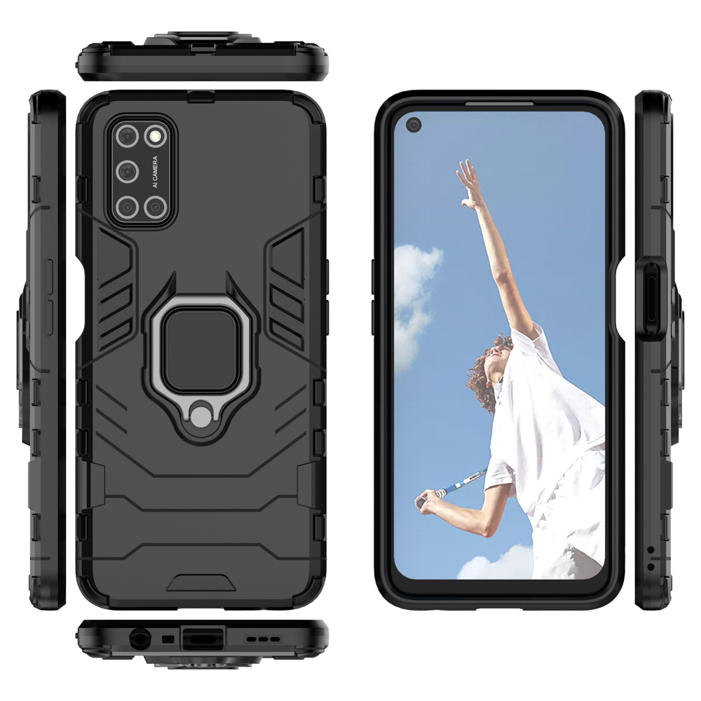 Pokrowiec hybrydowy Ring Armor pancerny czarny Oppo A52 / 6