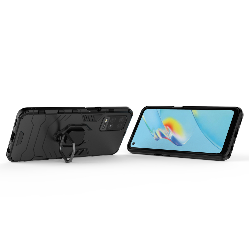 Pokrowiec hybrydowy Ring Armor pancerny czarny Oppo A54 5G / 7