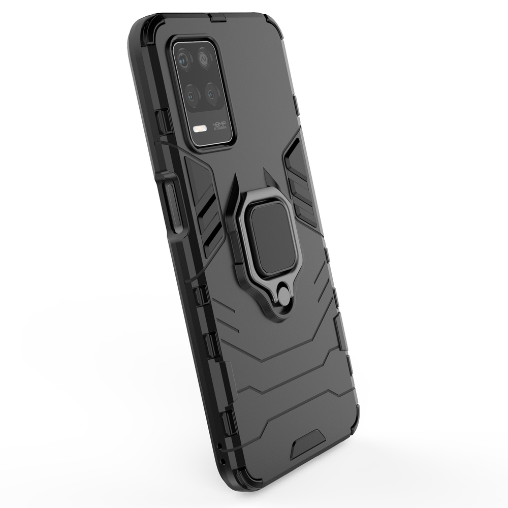 Pokrowiec hybrydowy Ring Armor pancerny czarny Realme 8 5G / 5 Pokrowiec hybrydowy Ring Armor pancerny czarny Realme 8 5G / 5