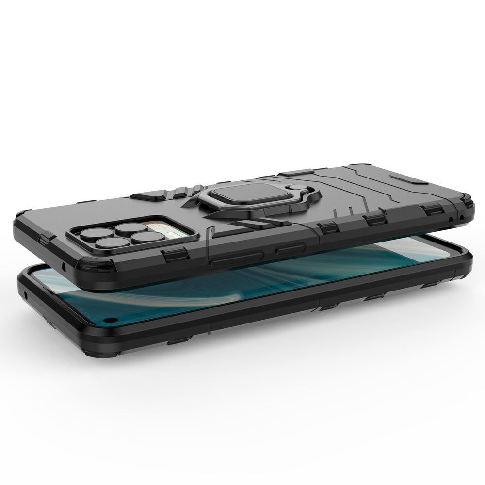 Pokrowiec hybrydowy Ring Armor pancerny czarny Realme 8 Pro / 4 Pokrowiec hybrydowy Ring Armor pancerny czarny Realme 8 Pro / 4