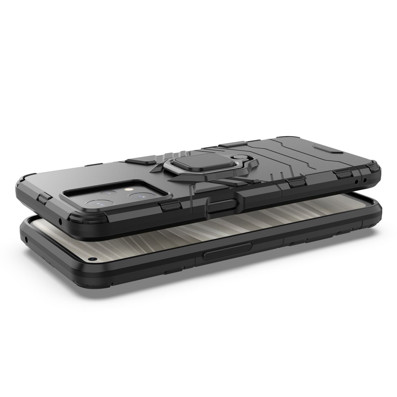 Pokrowiec hybrydowy Ring Armor pancerny czarny Realme 9 Pro / 3