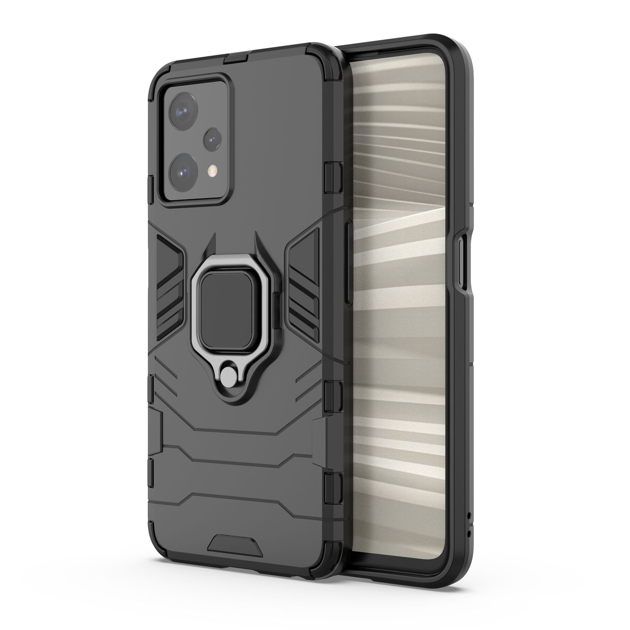 Pokrowiec hybrydowy Ring Armor pancerny czarny Realme 9 Pro / 7