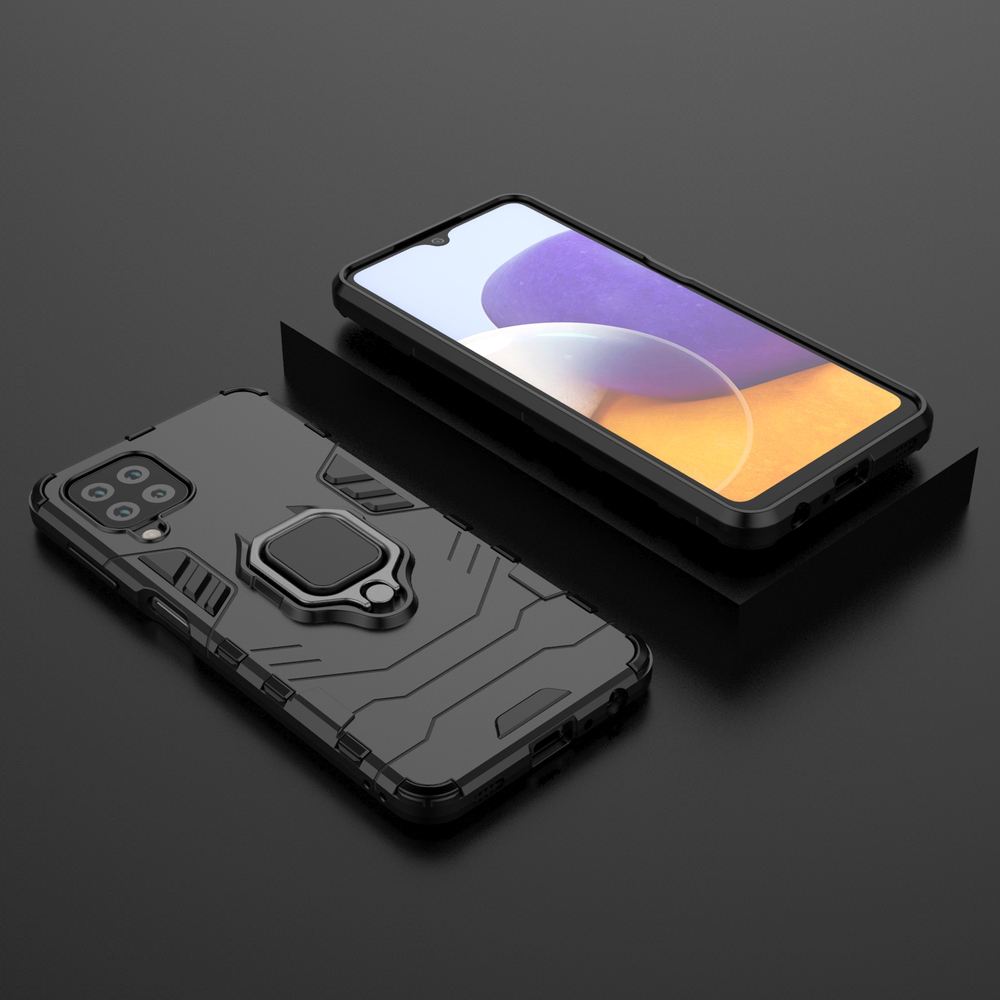 Pokrowiec hybrydowy Ring Armor pancerny czarny Samsung Galaxy A22 / 9