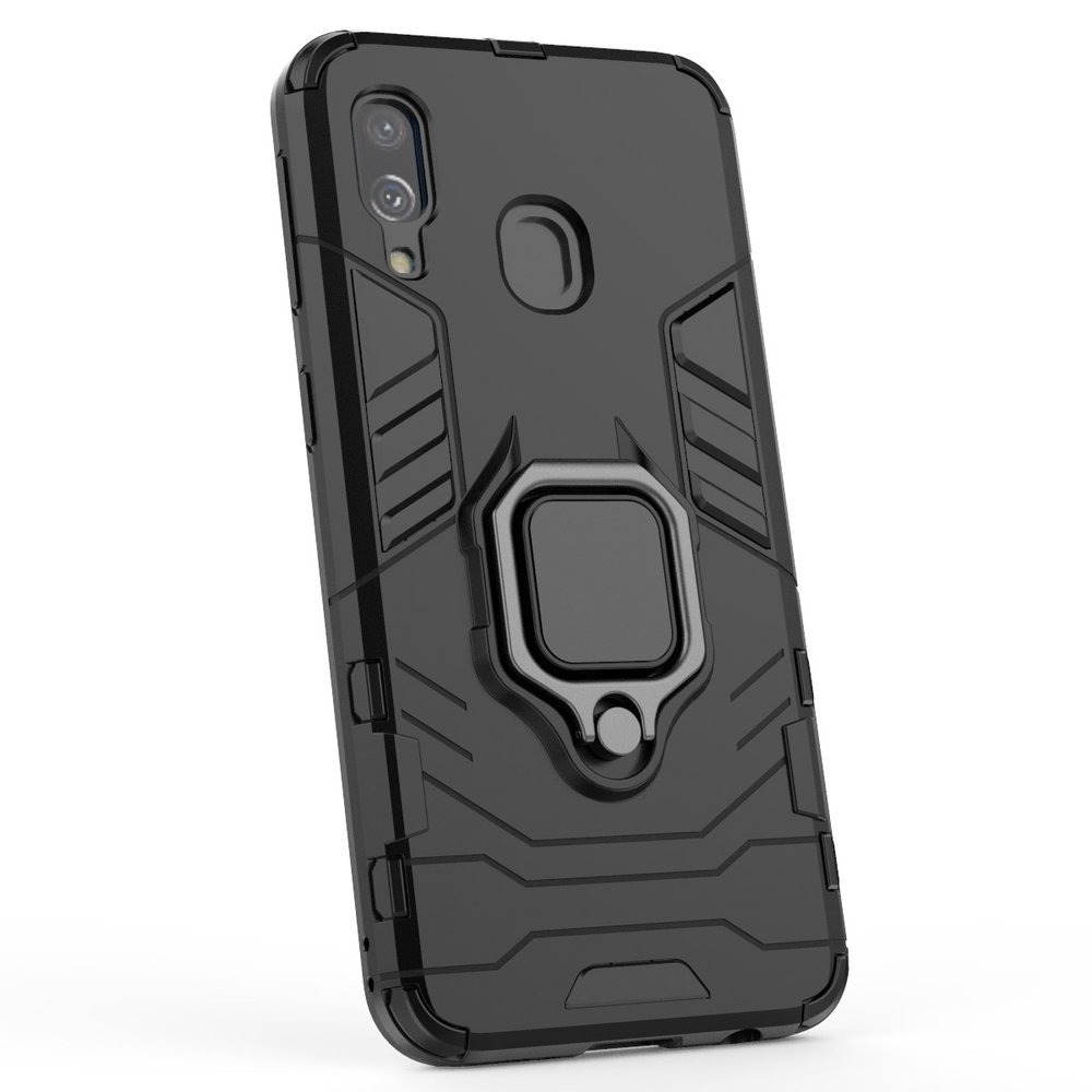 Pokrowiec hybrydowy Ring Armor pancerny czarny Samsung Galaxy A40 / 5