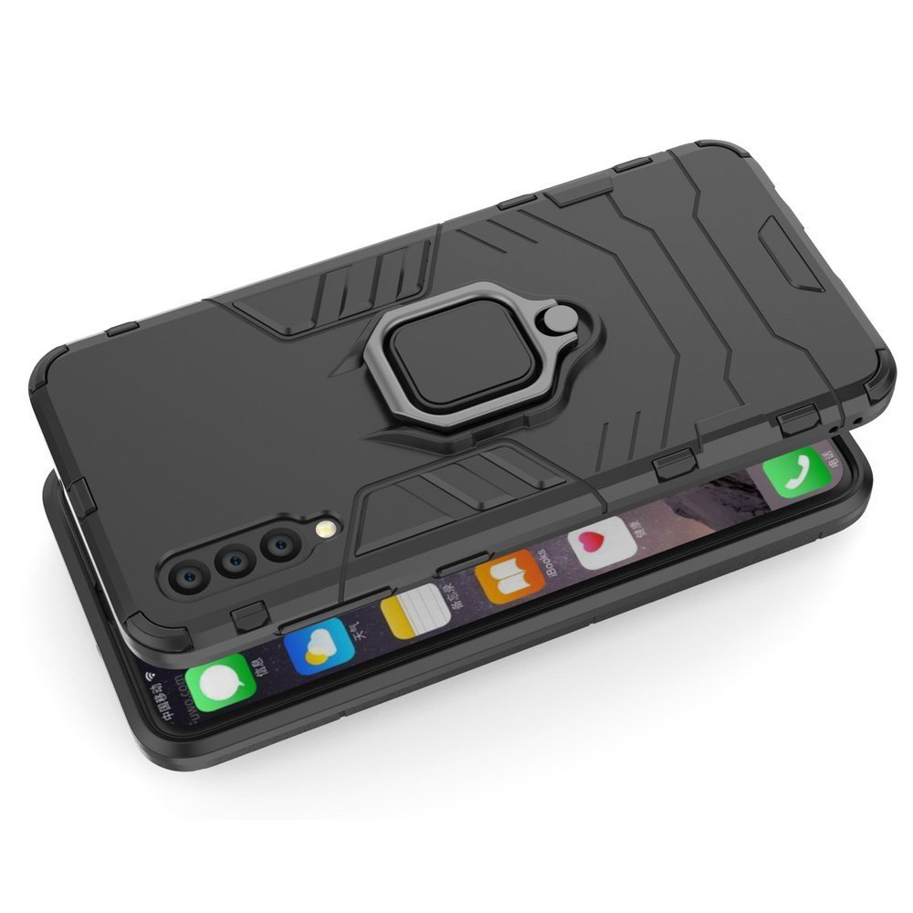 Pokrowiec hybrydowy Ring Armor pancerny czarny Samsung Galaxy A50 / 3