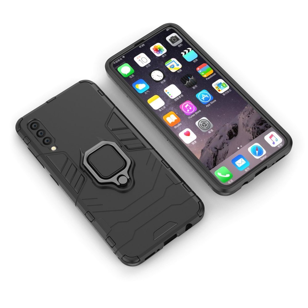 Pokrowiec hybrydowy Ring Armor pancerny czarny Samsung Galaxy A50s / 10