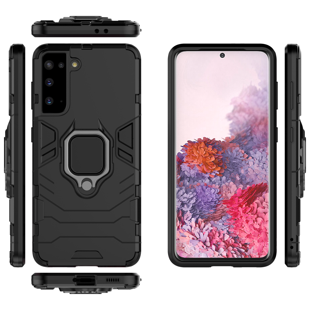 Pokrowiec hybrydowy Ring Armor pancerny czarny Samsung Galaxy S21 5G / 6 Pokrowiec hybrydowy Ring Armor pancerny czarny Samsung Galaxy S21 5G / 6
