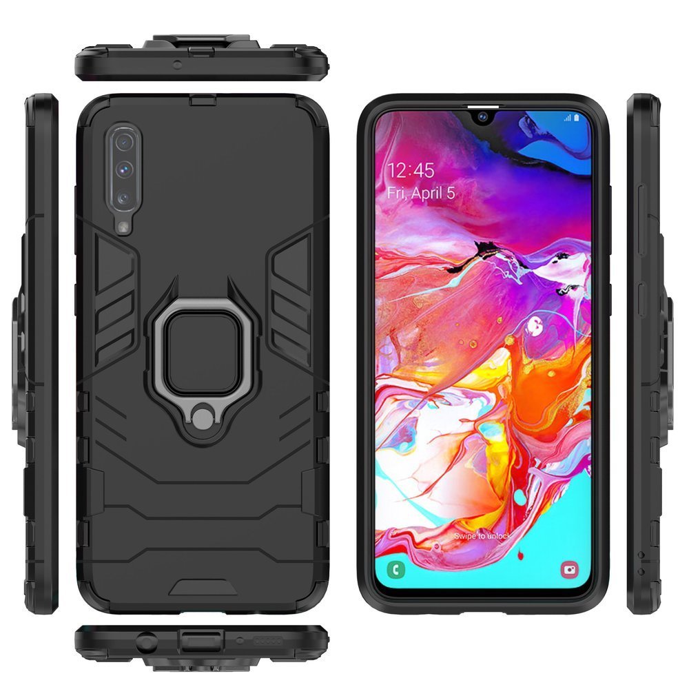 Pokrowiec hybrydowy Ring Armor pancerny czarny Xiaomi Mi A3 / 6