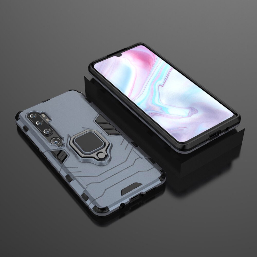 Pokrowiec hybrydowy Ring Armor pancerny czarny Xiaomi Mi Note 10 / 8