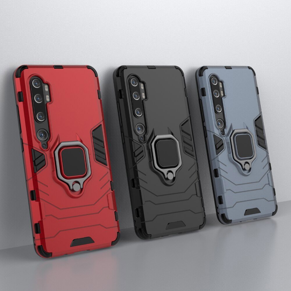 Pokrowiec hybrydowy Ring Armor pancerny czarny Xiaomi Mi Note 10 Pro / 10