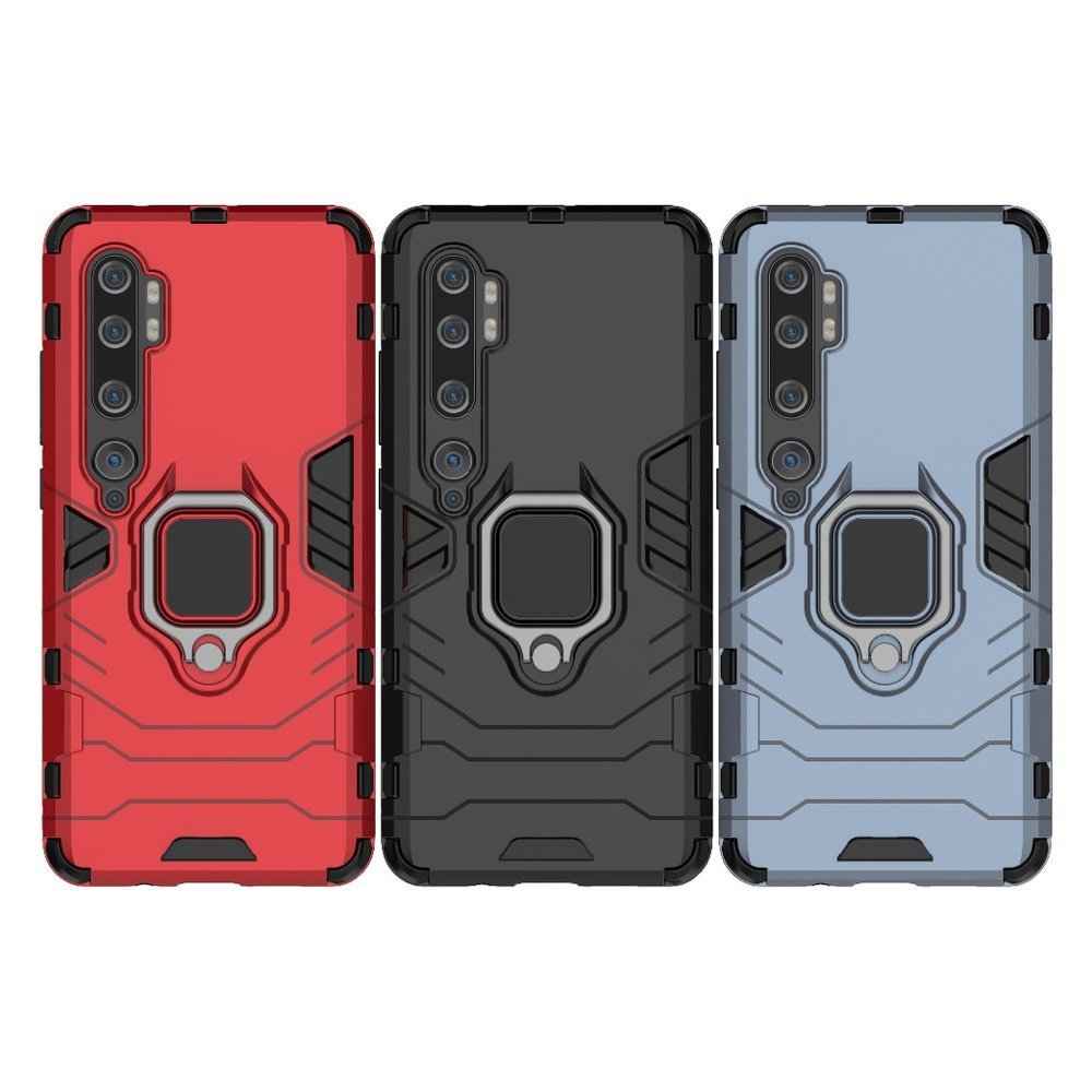 Pokrowiec hybrydowy Ring Armor pancerny czarny Xiaomi Mi Note 10 Pro / 12