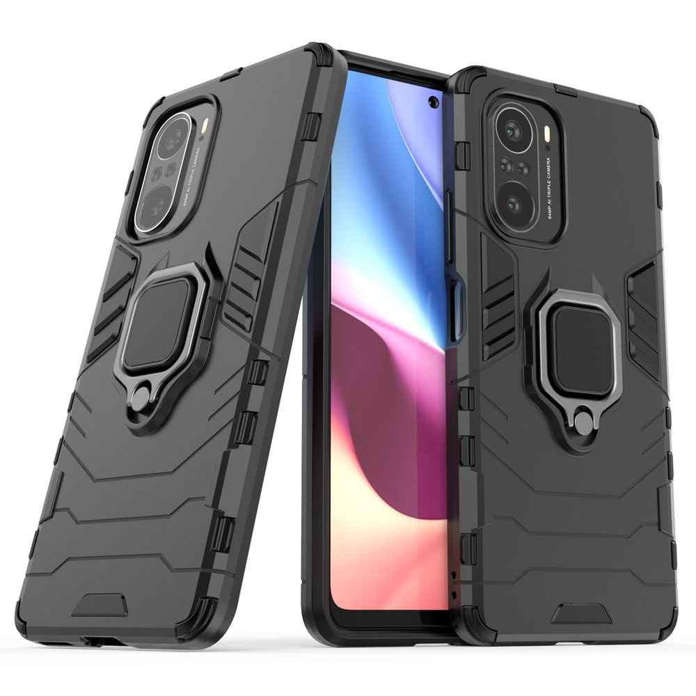Pokrowiec hybrydowy Ring Armor pancerny czarny Xiaomi Redmi K40 Pro Plus / 2 Pokrowiec hybrydowy Ring Armor pancerny czarny Xiaomi Redmi K40 Pro Plus / 2