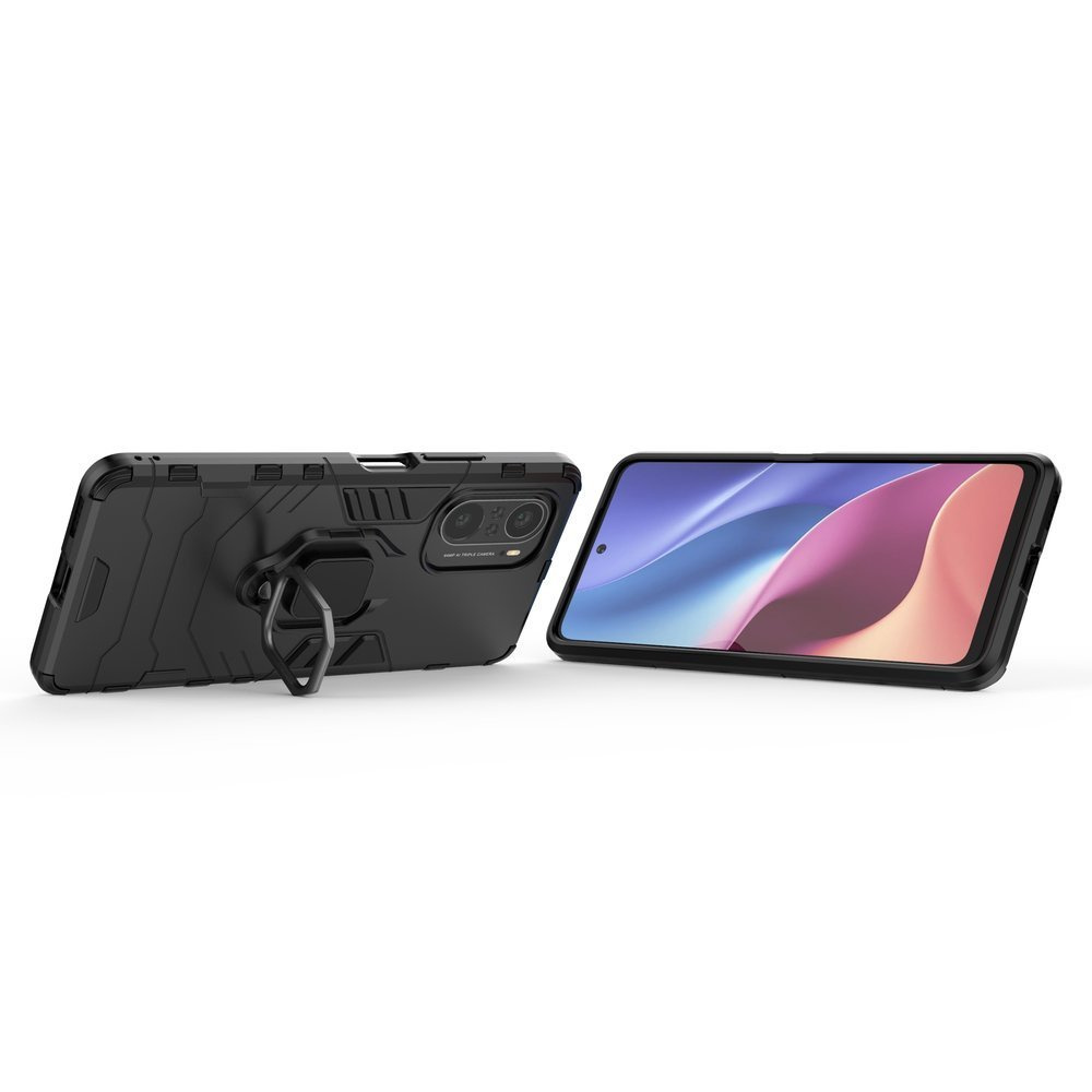 Pokrowiec hybrydowy Ring Armor pancerny czarny Xiaomi Redmi K40 Pro Plus / 7 Pokrowiec hybrydowy Ring Armor pancerny czarny Xiaomi Redmi K40 Pro Plus / 7