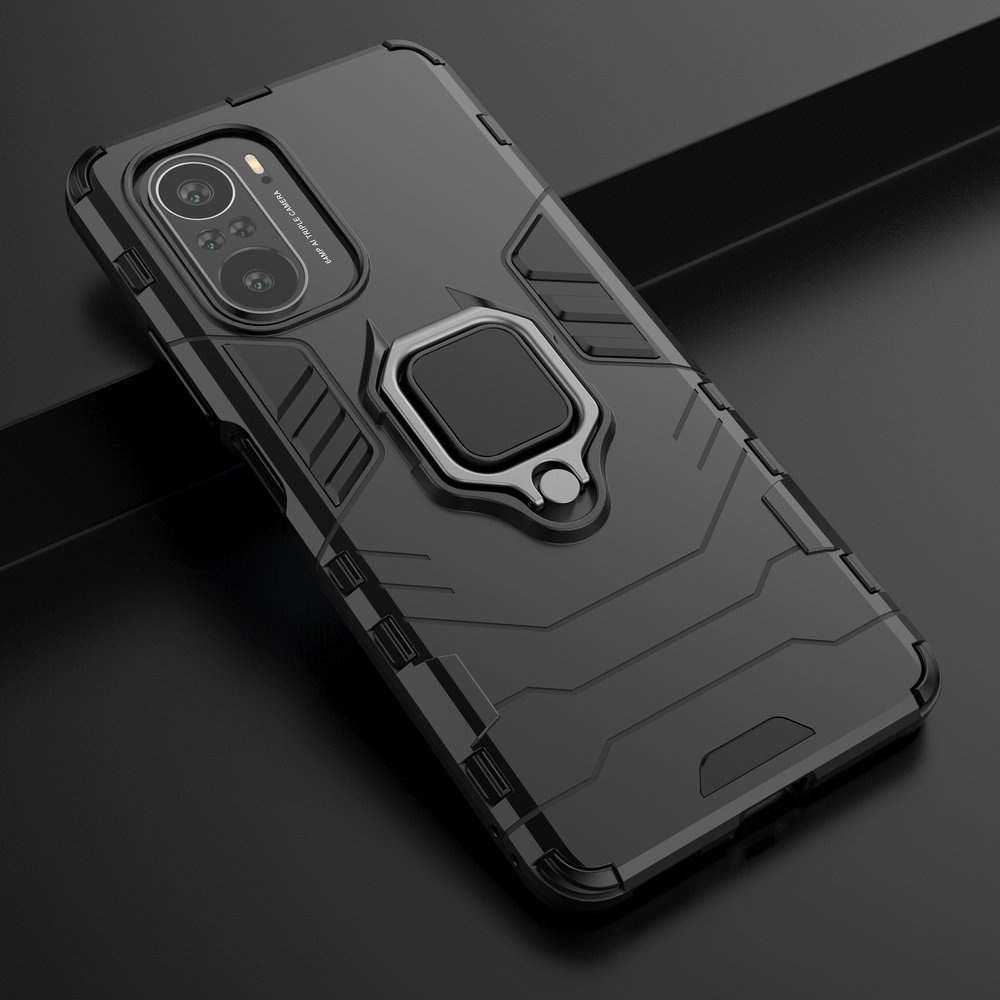 Pokrowiec hybrydowy Ring Armor pancerny czarny Xiaomi Redmi K40 Pro Plus / 8 Pokrowiec hybrydowy Ring Armor pancerny czarny Xiaomi Redmi K40 Pro Plus / 8