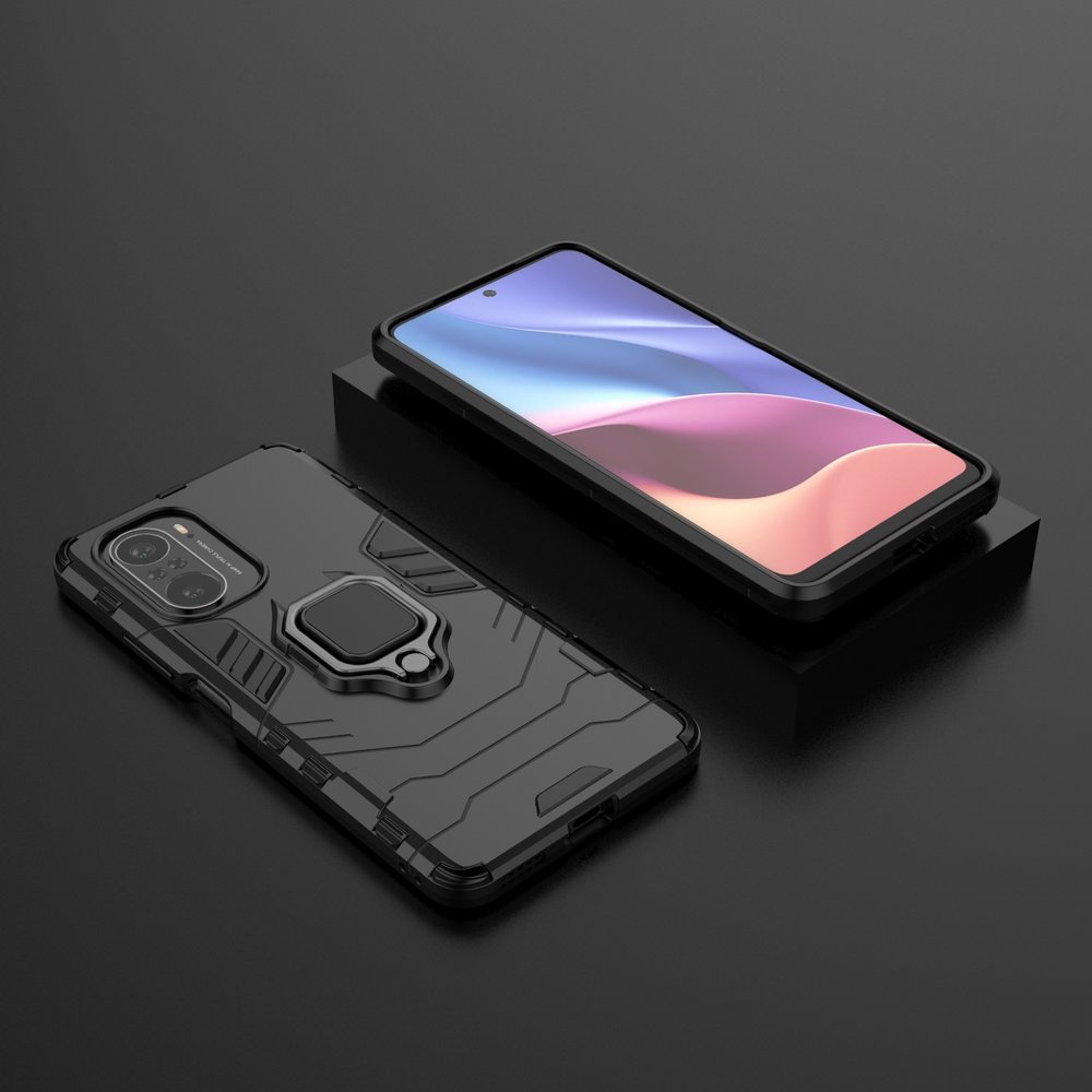 Pokrowiec hybrydowy Ring Armor pancerny czarny Xiaomi Redmi K40 Pro Plus / 9 Pokrowiec hybrydowy Ring Armor pancerny czarny Xiaomi Redmi K40 Pro Plus / 9