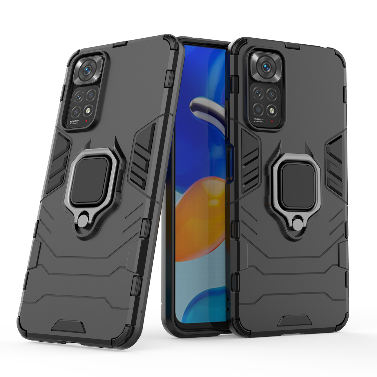 Pokrowiec hybrydowy Ring Armor pancerny czarny Xiaomi Redmi Note 11 / 2