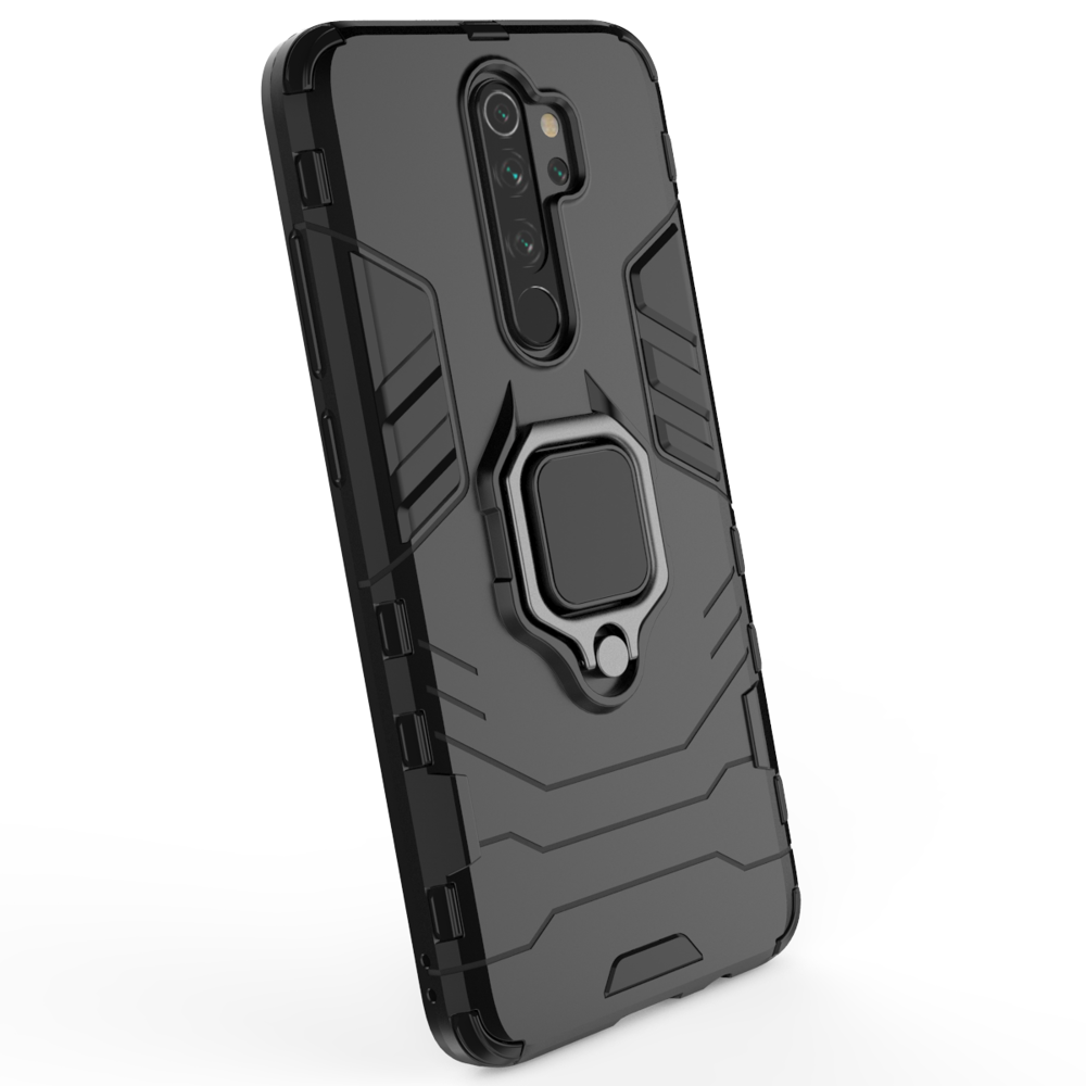 Pokrowiec hybrydowy Ring Armor pancerny czarny Xiaomi Redmi Note 8 Pro / 4