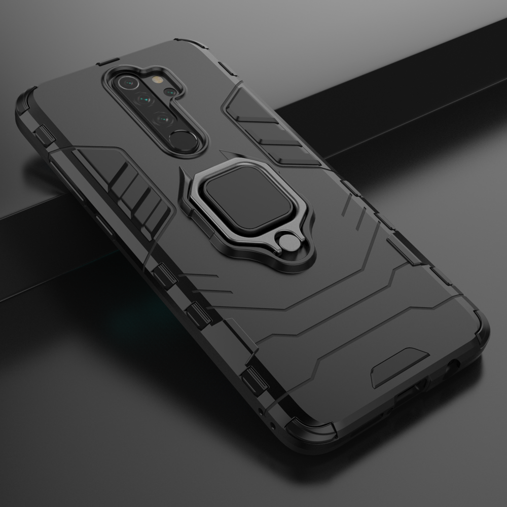 Pokrowiec hybrydowy Ring Armor pancerny czarny Xiaomi Redmi Note 8 Pro / 7